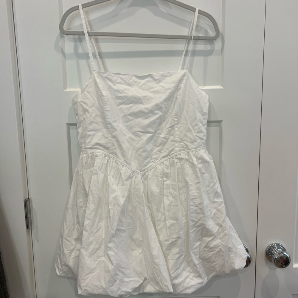 Cotton On NWT Womens White Bubble Hem Mini Dress Size US 10